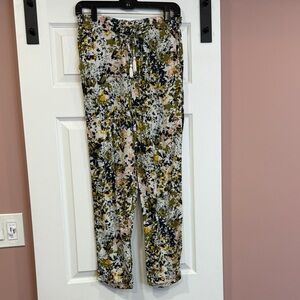 Floral Print Drawstring Pants